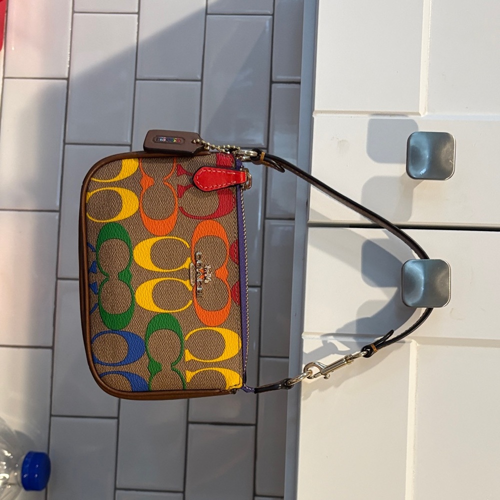 Coach Multicolor Signature Wristlet